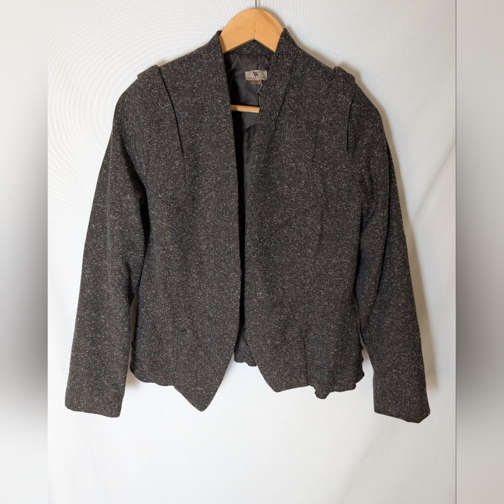 Worthington Women's Deep Chocolate Long Sleeve Blazer Jacket Size Medium